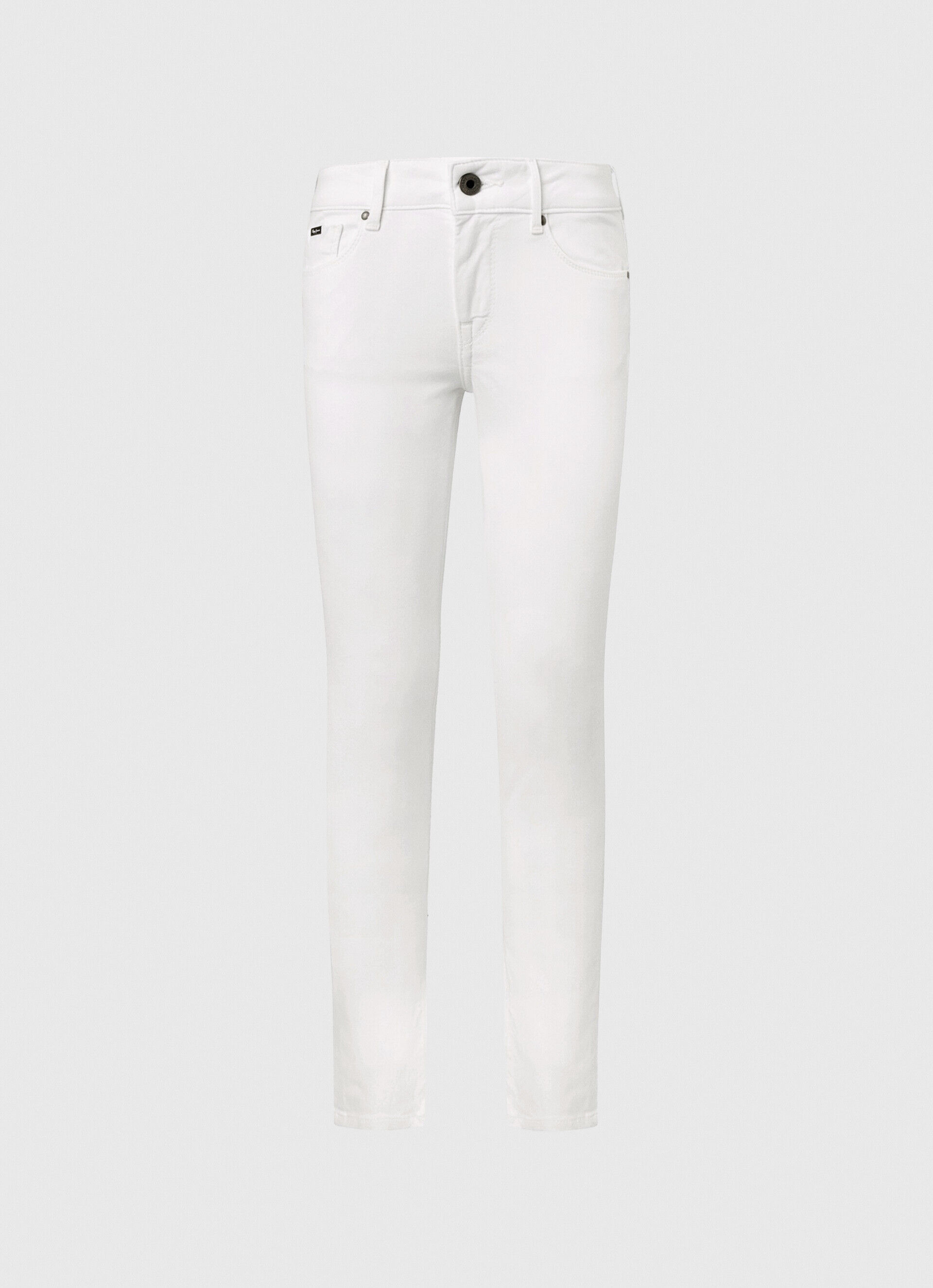 Calça skinny fit com 5 bolsos - branca