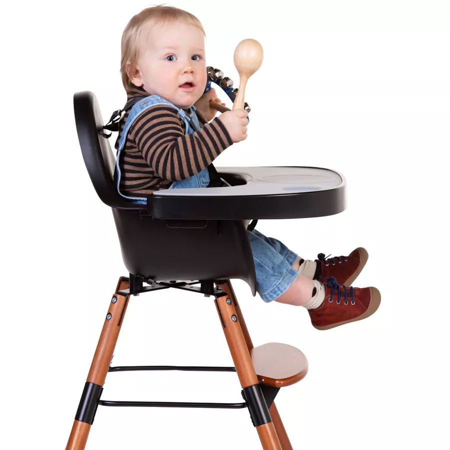 CHILDHOME Evolu 2 nussbaum  schwarz 2 in 1 + Ring