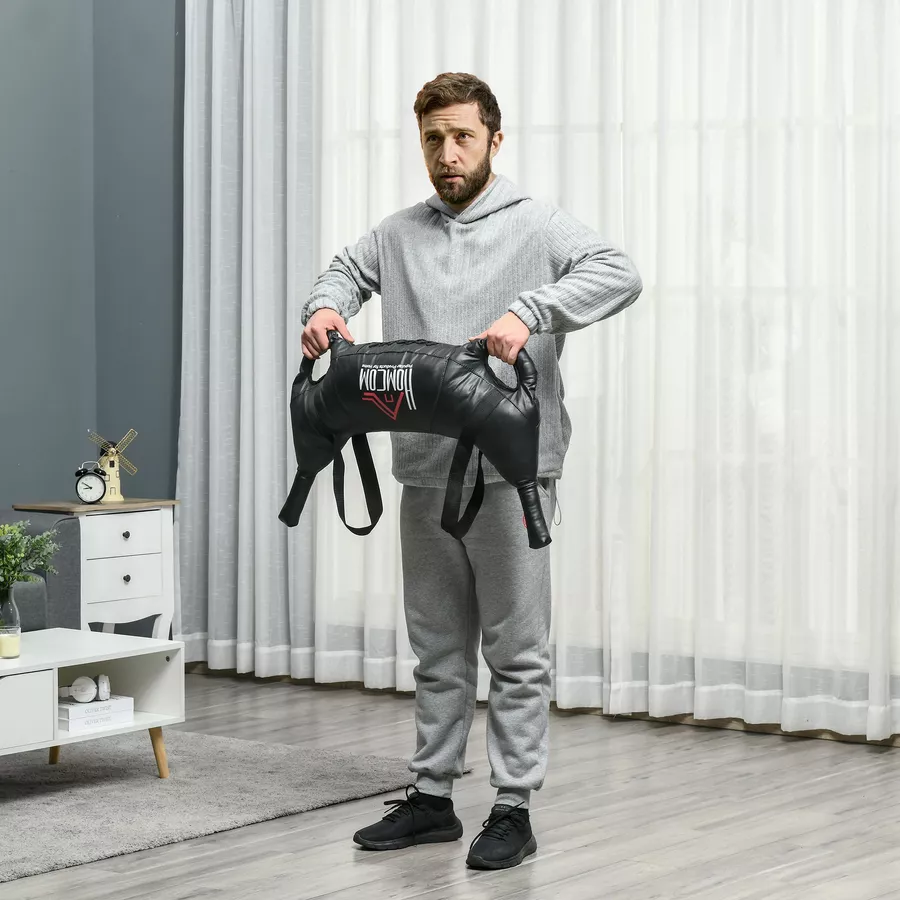 HOMCOM Power Bag mit 2 Griffen und 2 Tragegurten schwarz