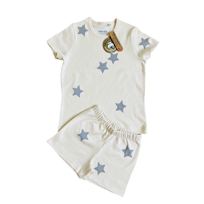 Pyjama kurzarm grau