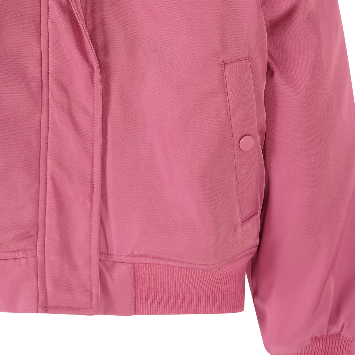 Yigga Mädchen Blouson in Unifarben rosa