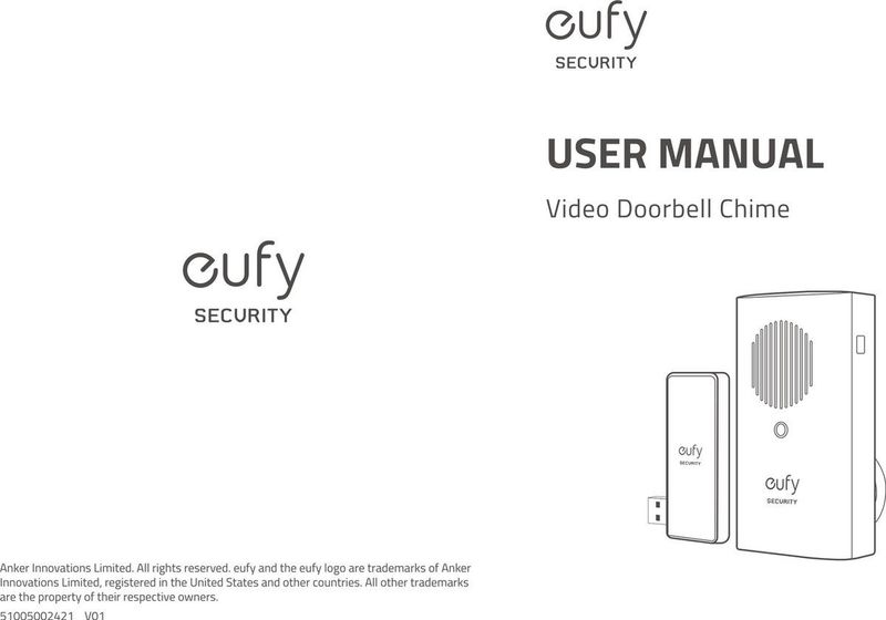 Eufy Dual 2 Pro 2K Draadloze Video Deurbel Uitbreiding inclusief verstelbare camera + Deurbelgong