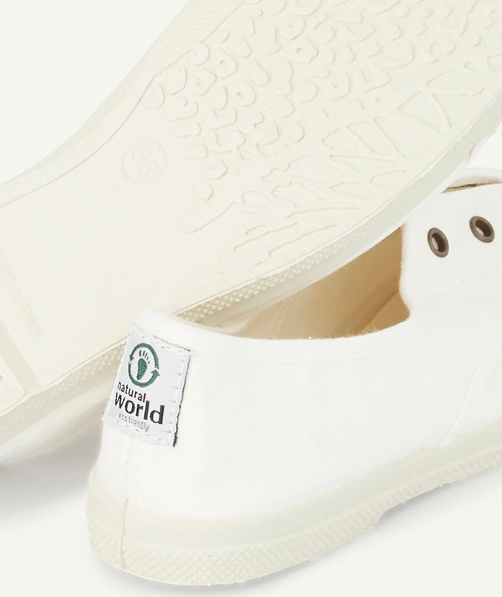 NATURAL WORLDBASKETS BASSES BLANCHES EN TOILE FILLE