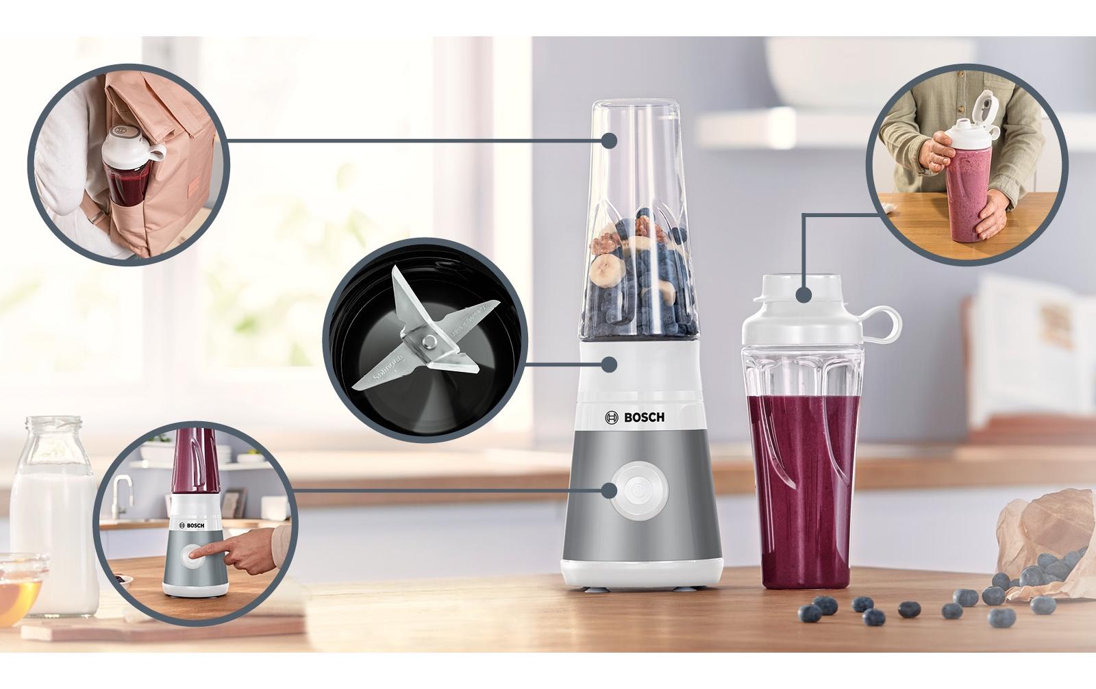 Standmixer VitaPower MMB2111T Silber/WeissKompakter und leistungsstarker Mini-Mixer