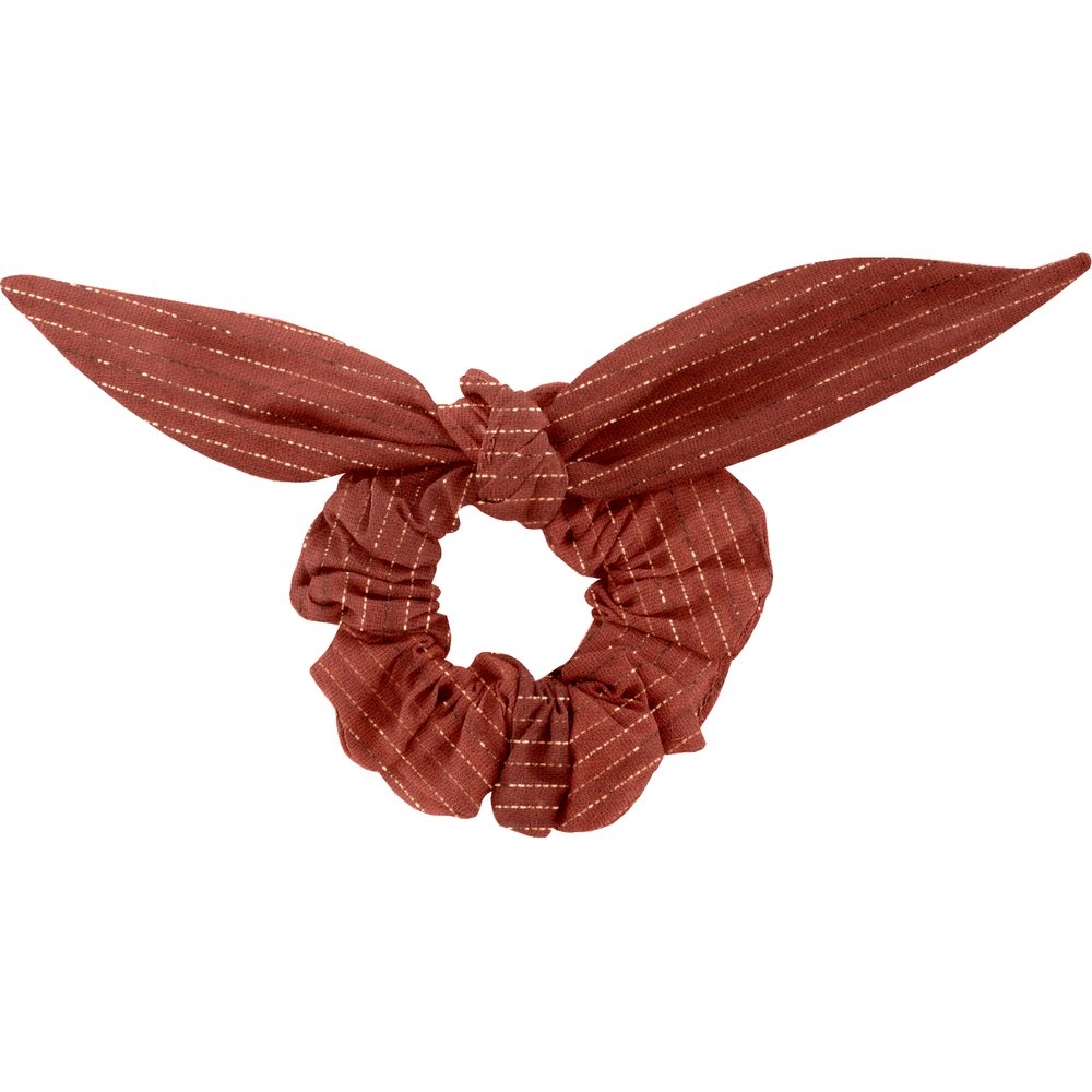 Chouchou Nœud Gaze Lurex Terracotta