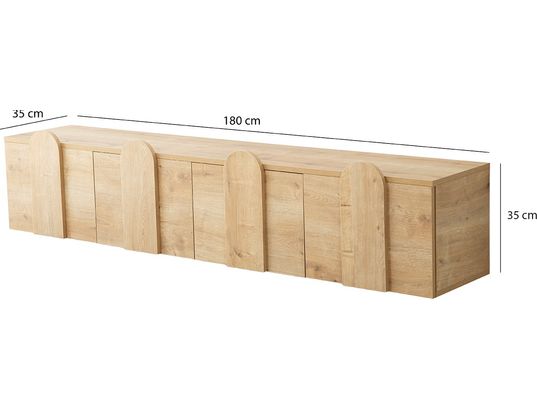 CONCEPT1 - Meuble TV New line chene saphir 180 x 35 x h35 cm
