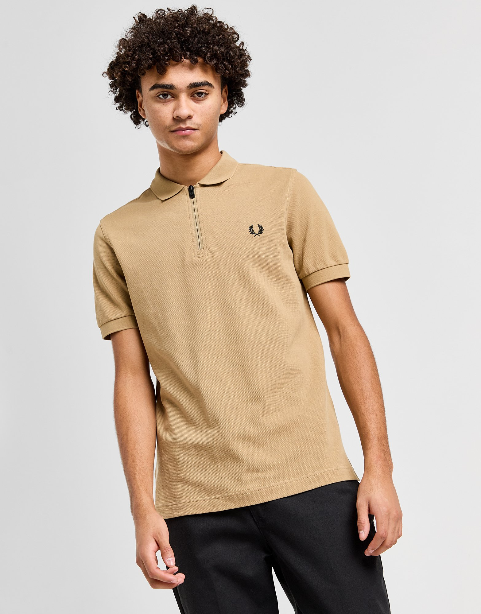 Fred Perry Polo Manches Courtes Zippé Homme