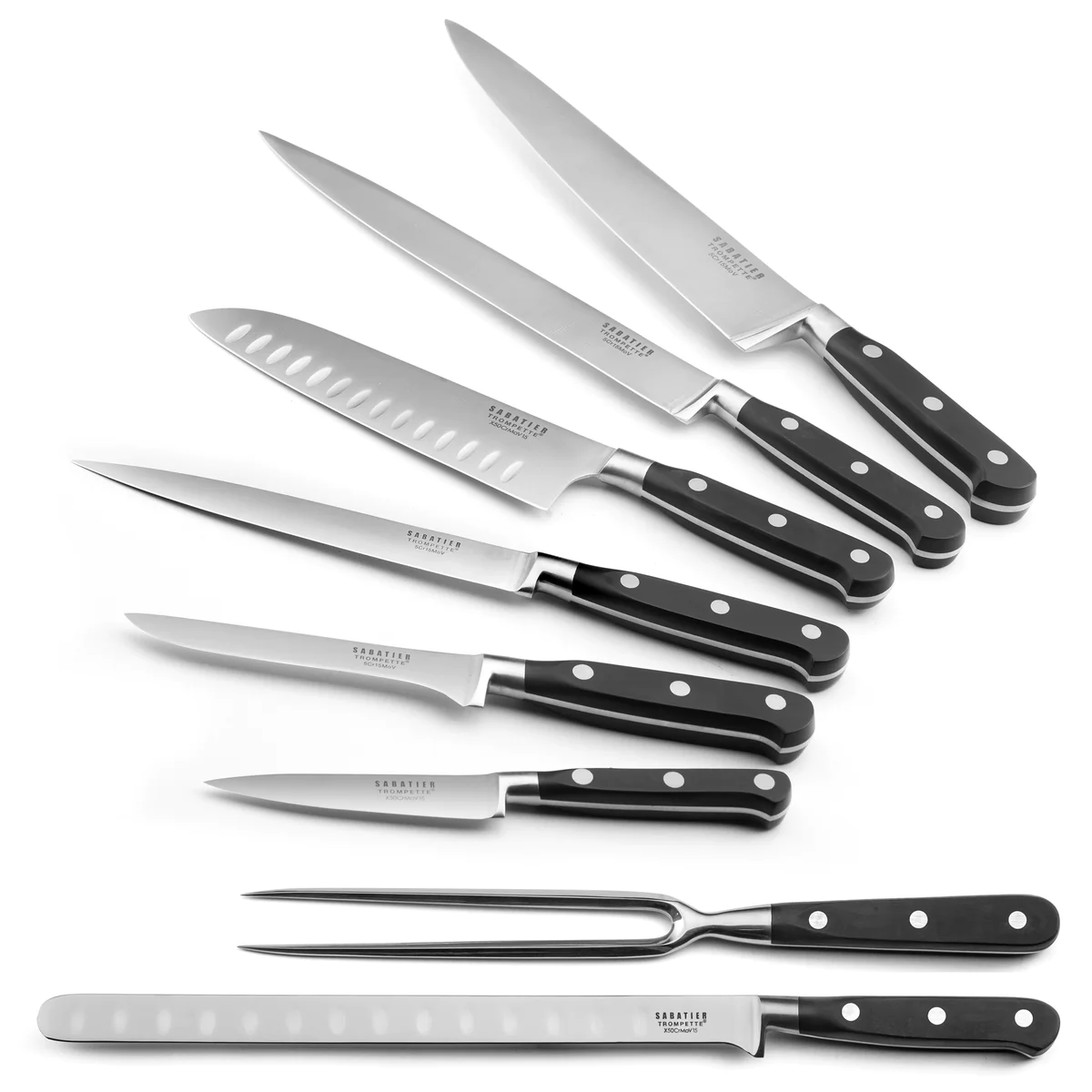 Origin - Set 8 couteaux de cuisine Sabatier Trompette