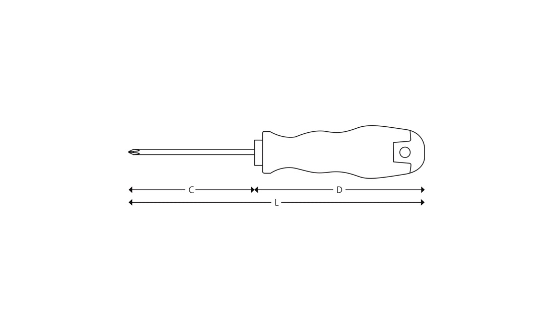 Skruetrækker PH1x80 Polar Tools