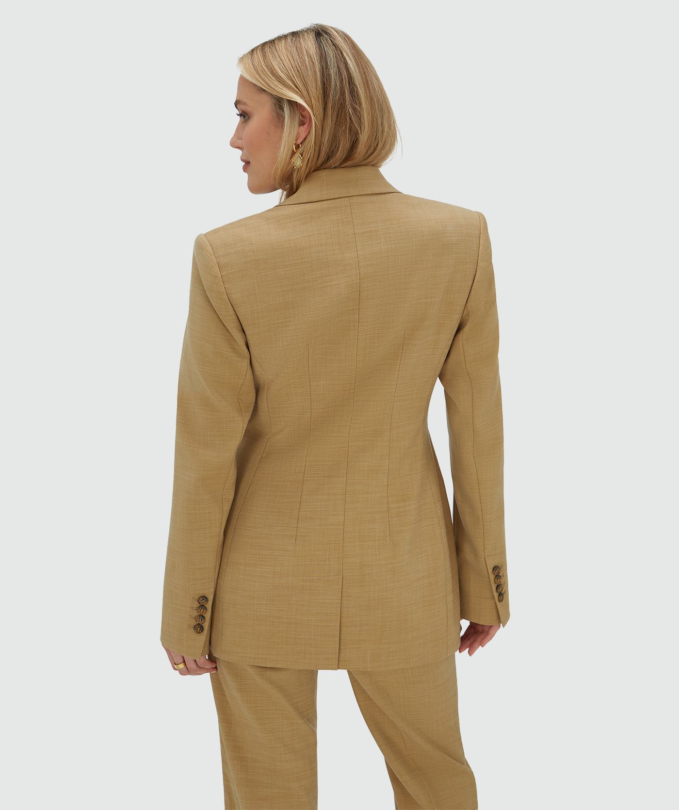 JV-SANNE fitted blazer - light camel