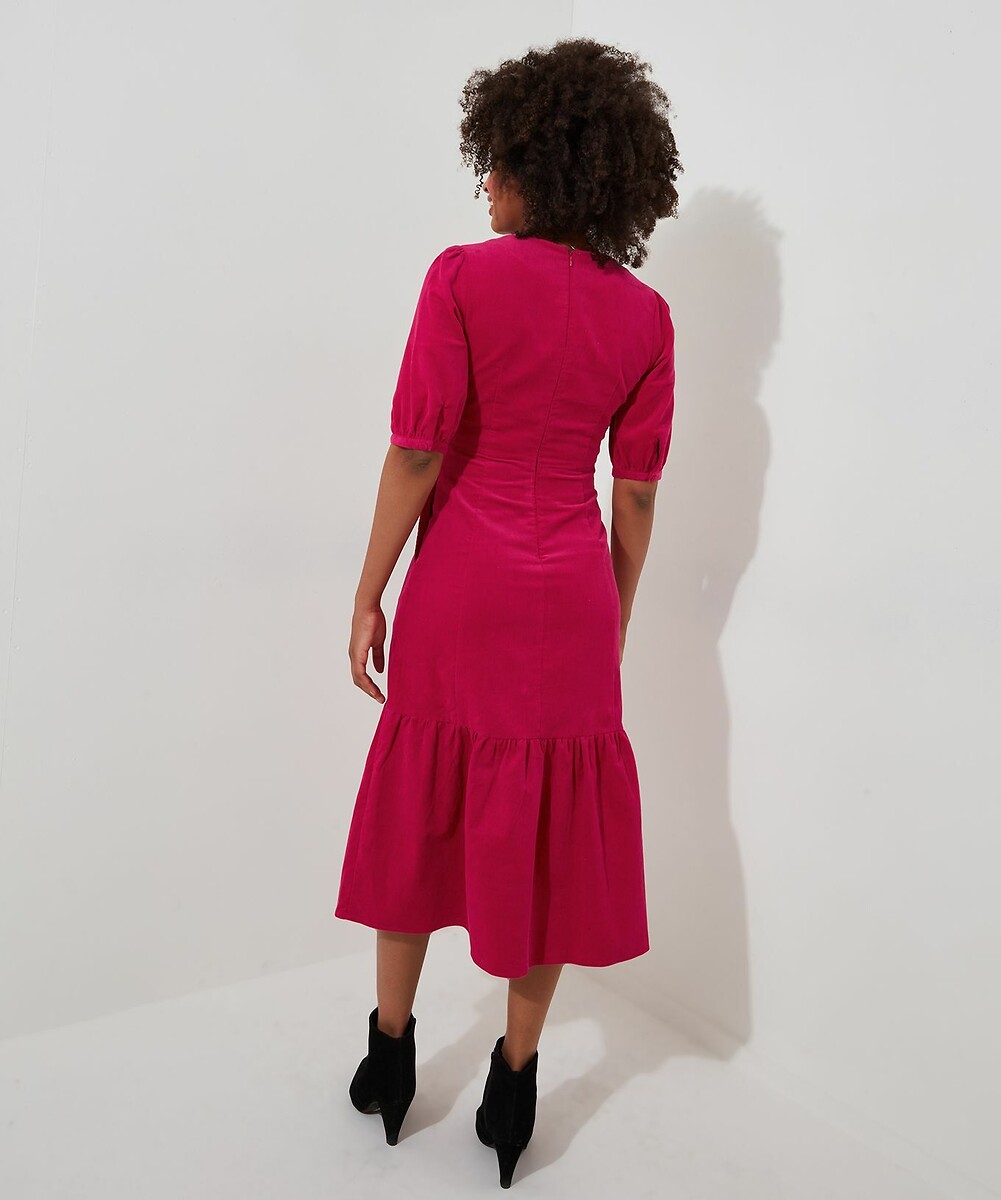 JOE BROWNS<br>Vestido com mangas bufantes em veludo canelado