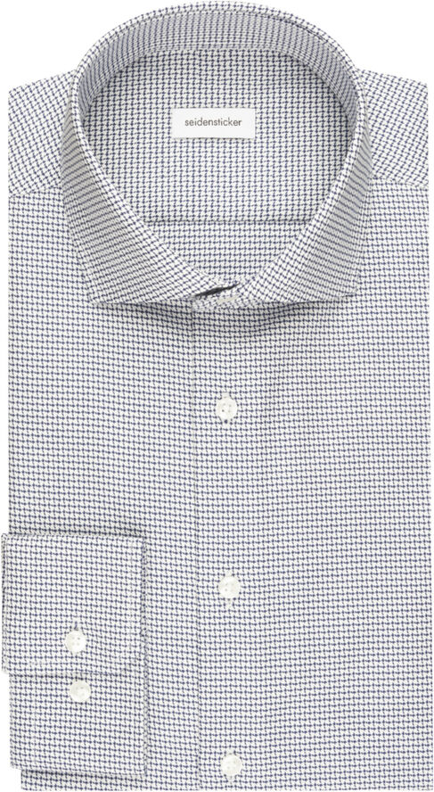 Seidensticker Business Shirt Slim Long sleeve Kent-Collar Structure Blue