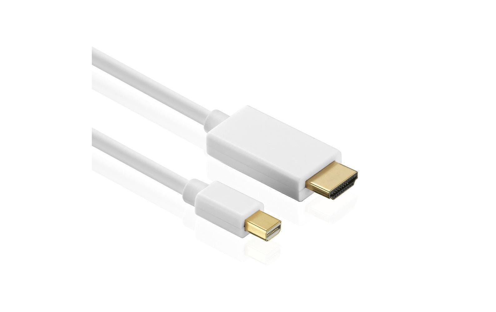 Kabel Mini-DisplayPort - HDMI, 1 mMini-DisplayPort- zu HDMI-Kabel, weiss
