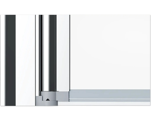 form&style badwand, 1-delig, BAFIA, 75 x 140 cm, helder glas, chroom profiel
