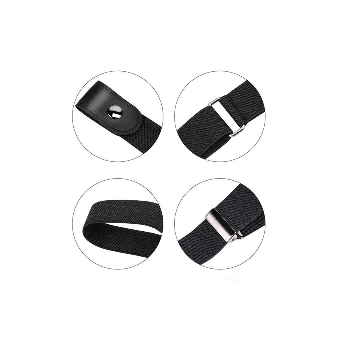 Elastisk belte uten spenne Sort