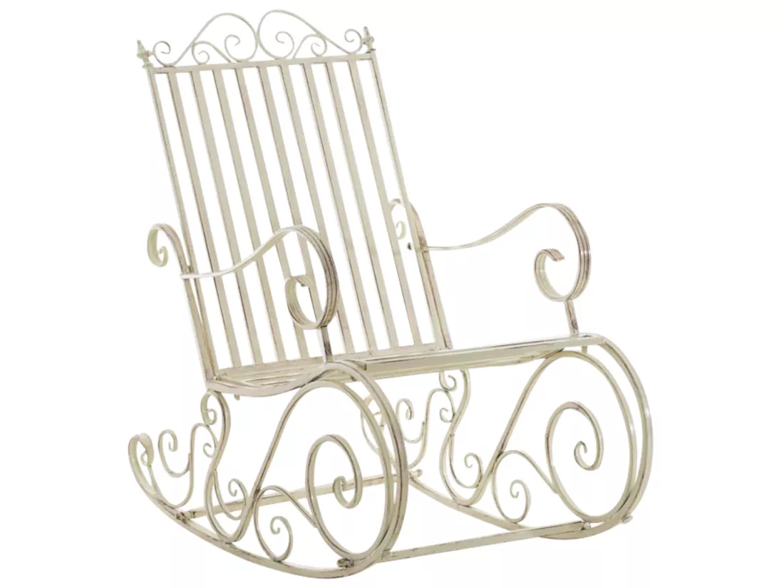 Lot de 2 Fauteuil à bascule - Métal - Crème antique - Smilla