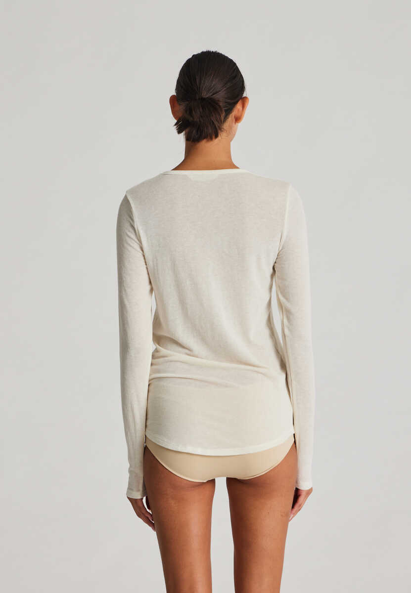 Gai+Lisva  Thyra Wool langærmet t-shirt - Off White