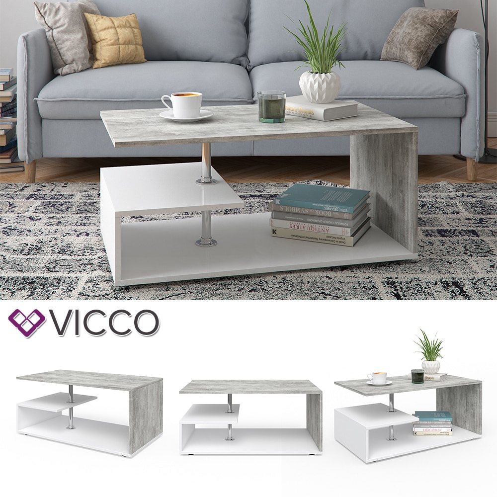 VICCO Couchtisch GUILLERMO - Wohnzimmertisch Sofatisch Tisch 4 Farbvarianten