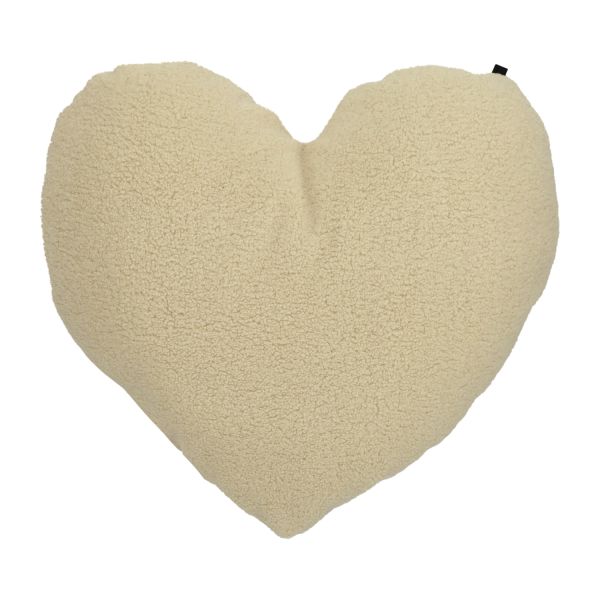 Overseas Heart Shape Teddy Kussen - Off White