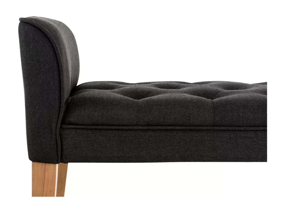 Banquette - Similicuir & Bois - Gris foncé - Cleopatra