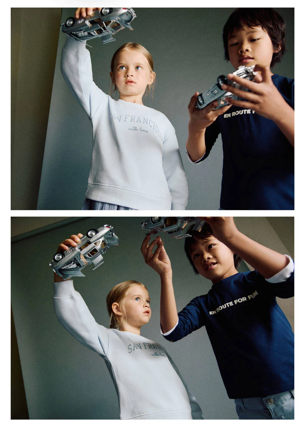 Mango Kids sweatjurk lichtblauw