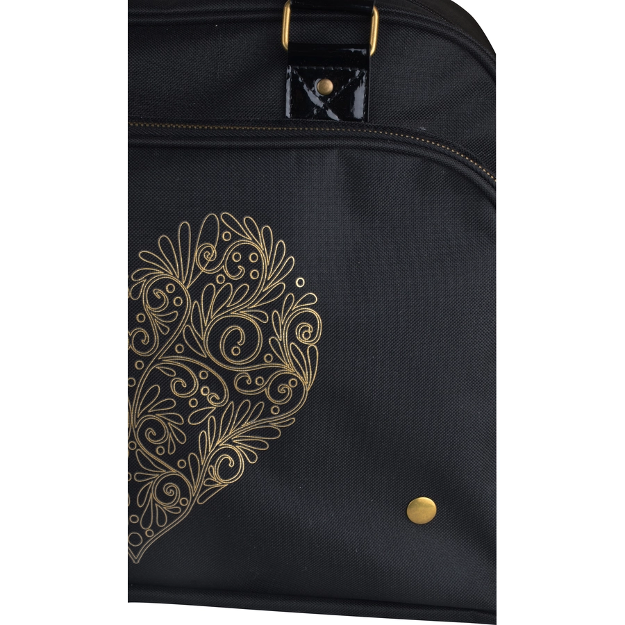 BABY ON BOARD Wickeltasche Premium Tattoo & Liebe Schwarz