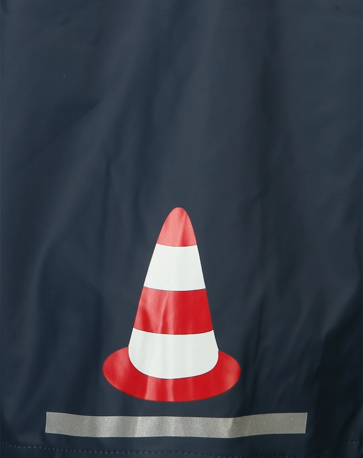 Regenmantel BAUSTELLE in blau/hellblau