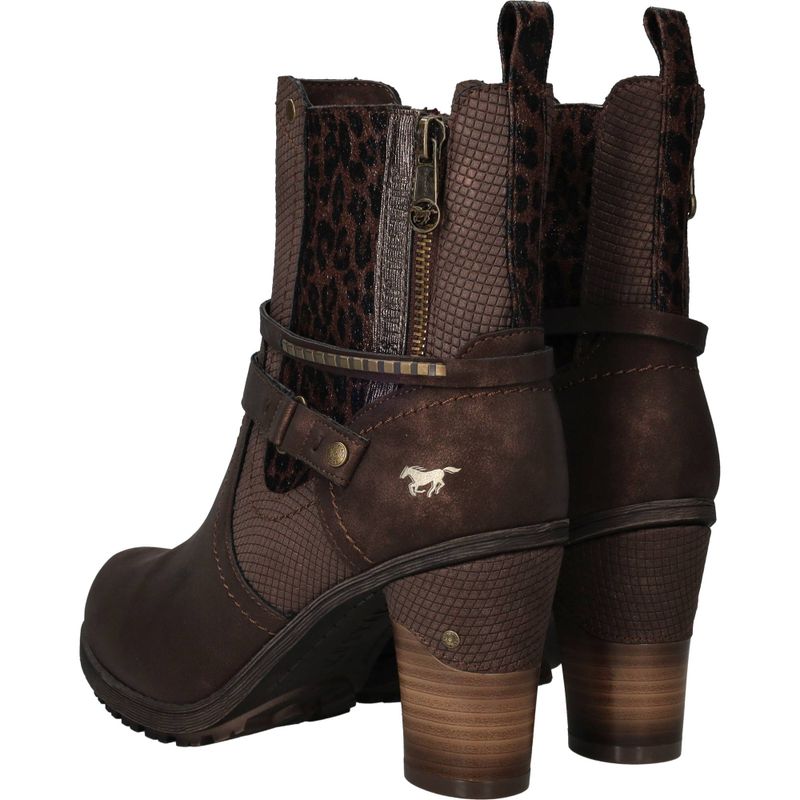 Mustang Enkellaarsjes Bruin Dames