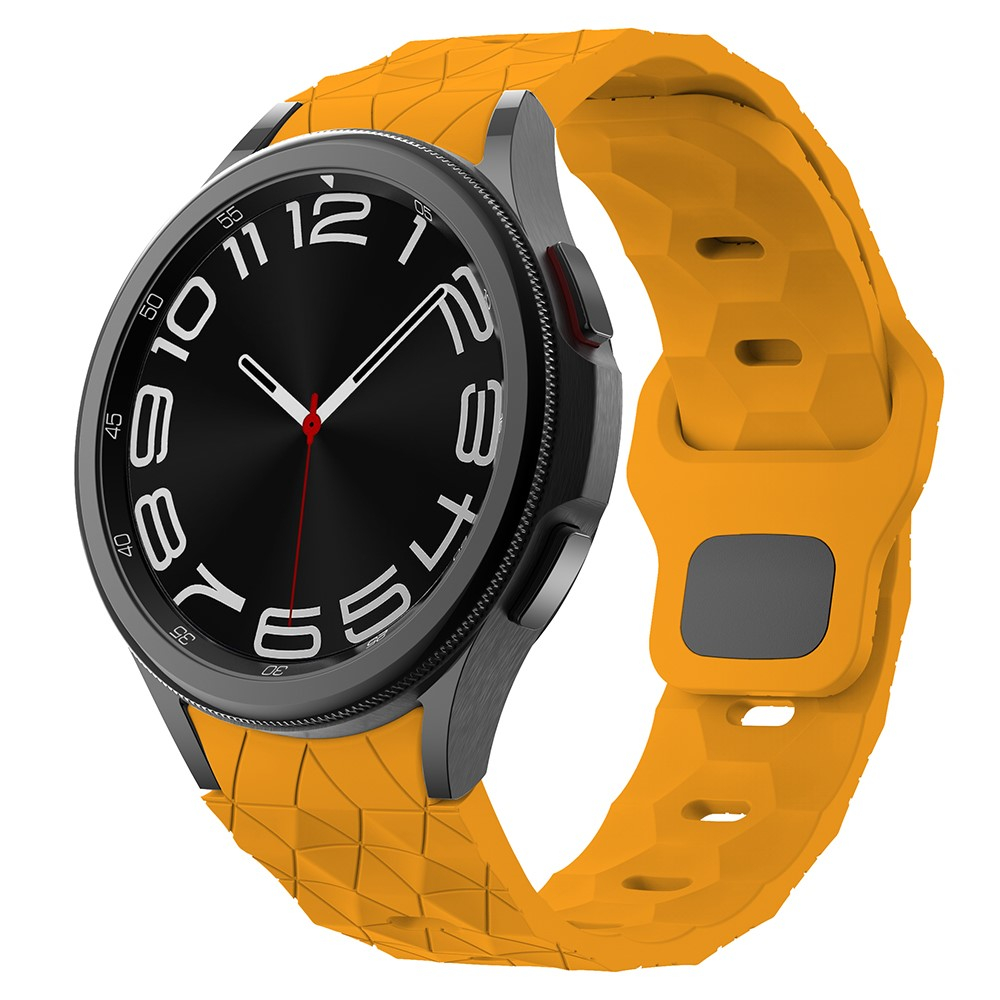 Samsung Galaxy Watch FE (40mm) Silikon Armband mit Knopf Verschluss Mosaik Design (Gelenkumfang: 180-220mm) - Orange