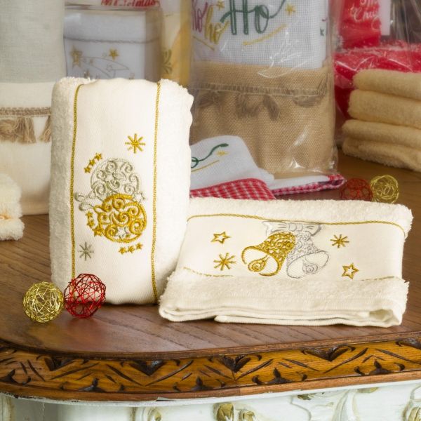Panos de Cozinha de Natal Gold Bege - PCOZ0115