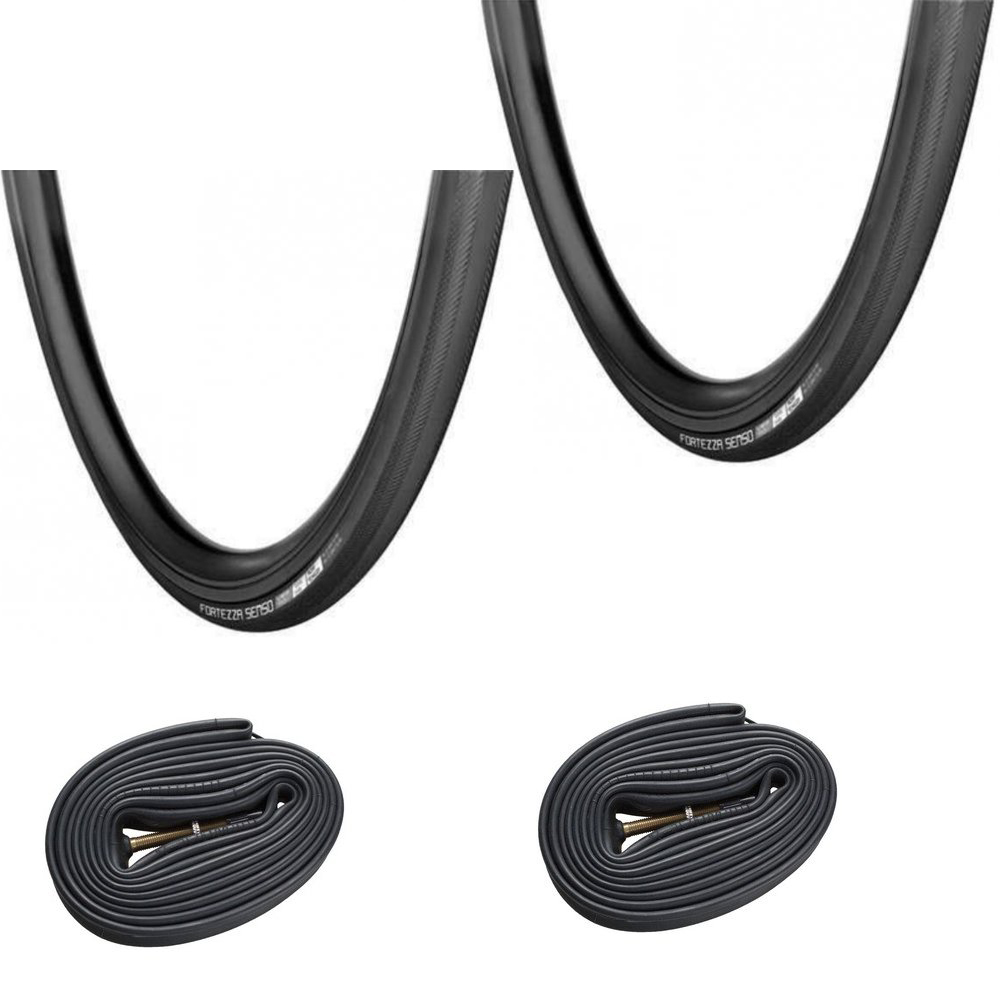 2 dæk + 2 slanger Vredestein Senso All Weather 700x25C Sort