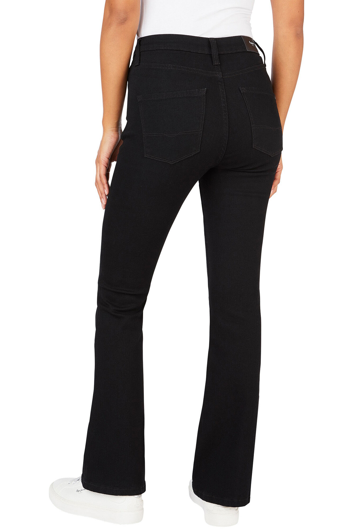 Calça jeans flare de cintura alta