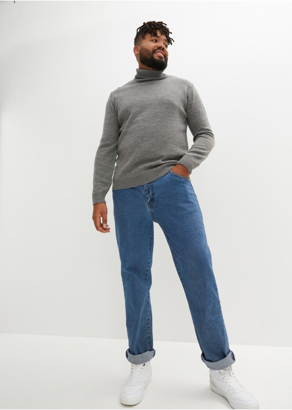 Pull col roulé