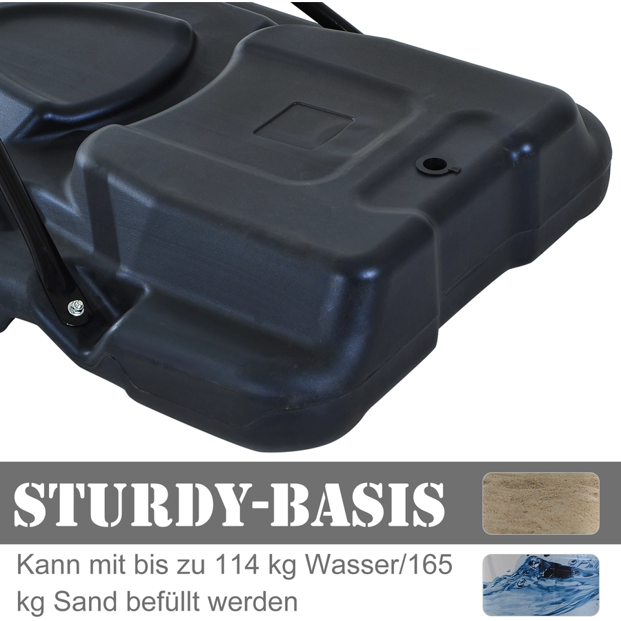 HOMCOM Kinder Basketballkorb mit Ständer schwarz, weiß, rot