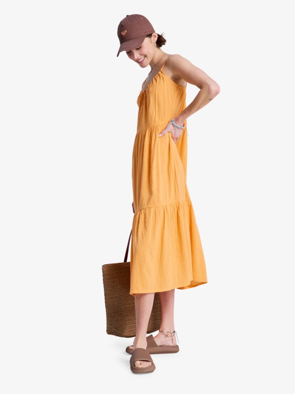 Down The Line Robe trapèze Orange Femme