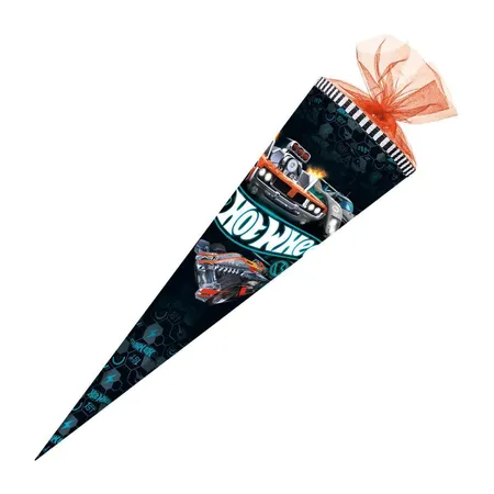 Nestler Schultüte Hot Wheels Action Race Tüllverschluss 85cm eckig