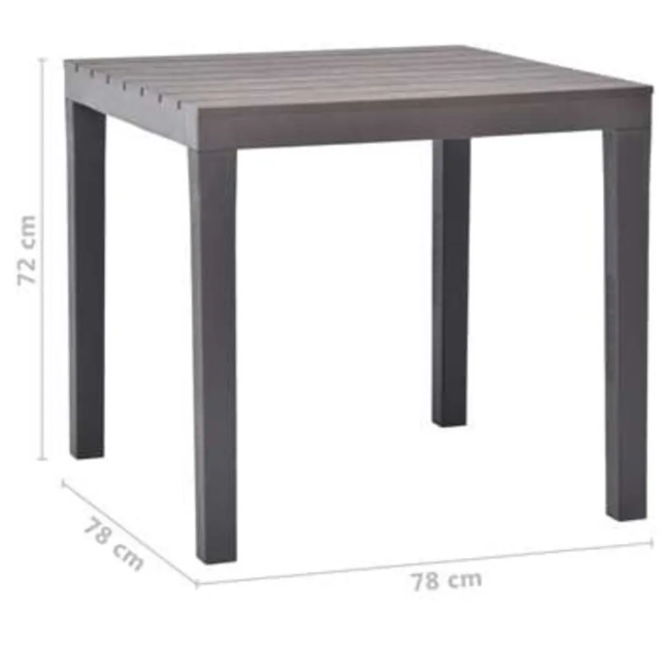 vidaXL - Tuinset - Bruin - Kunststof