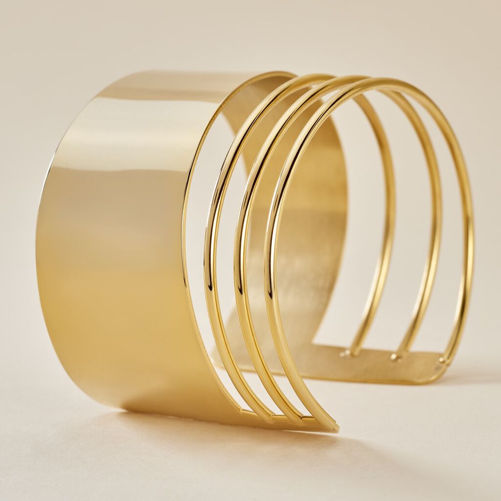 Bracelet Manchette Beli Acier Doré