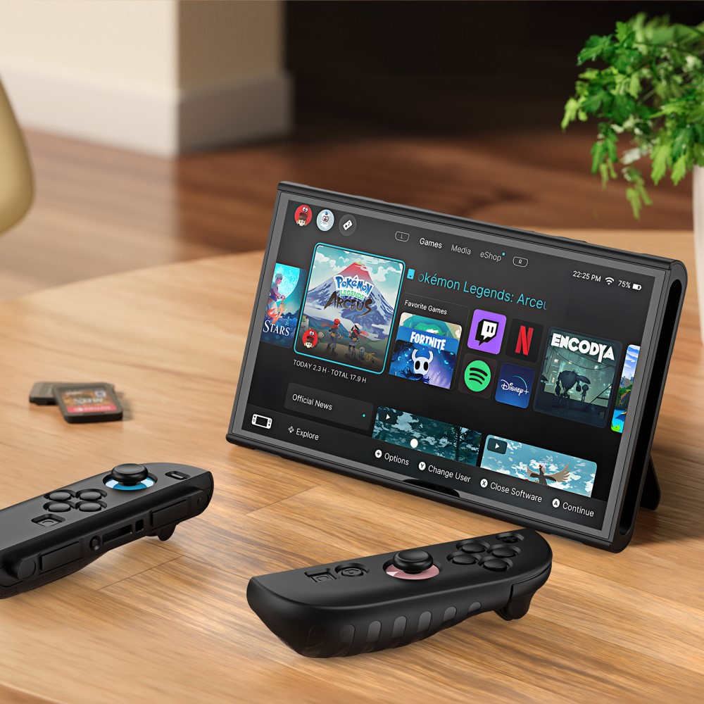 Nintendo Switch 2 Hybrid Hülle TPU Bumper   Kunststoff Rückseite - Schwarz / Transparent