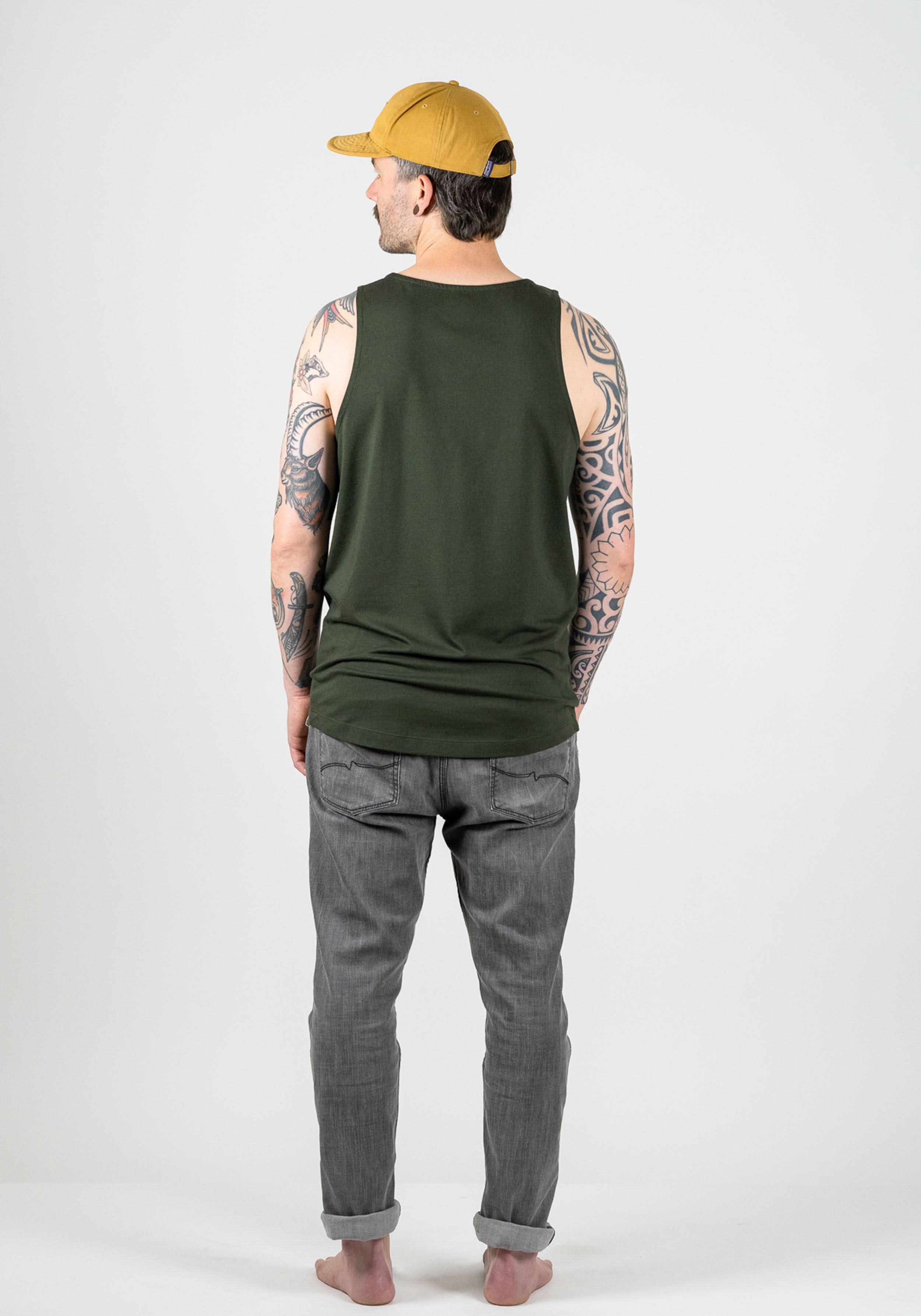 WE ARE ZRCL Herren Tank-Top Basic Dark Green
