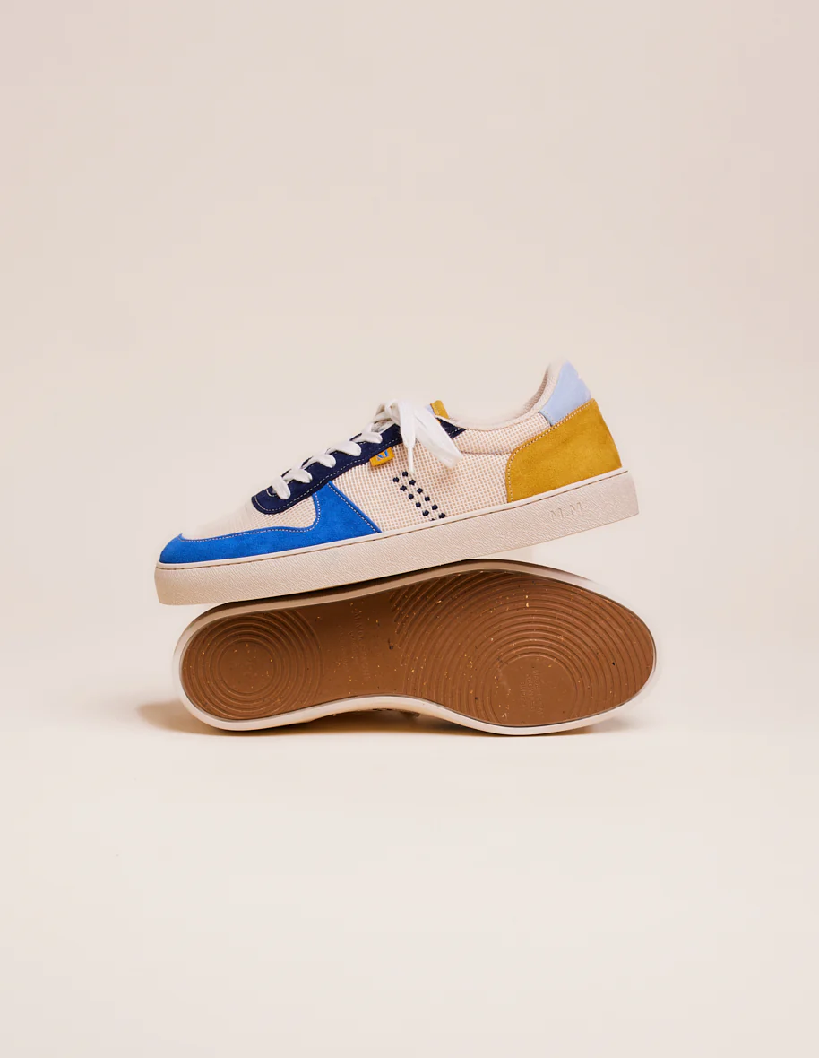 Baskets basses Arthur - Azur blanc marine