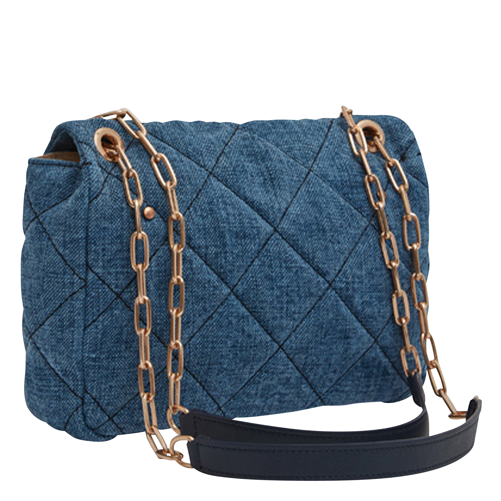 GRAND MOON - Sac bandoulière en lin | Bleu