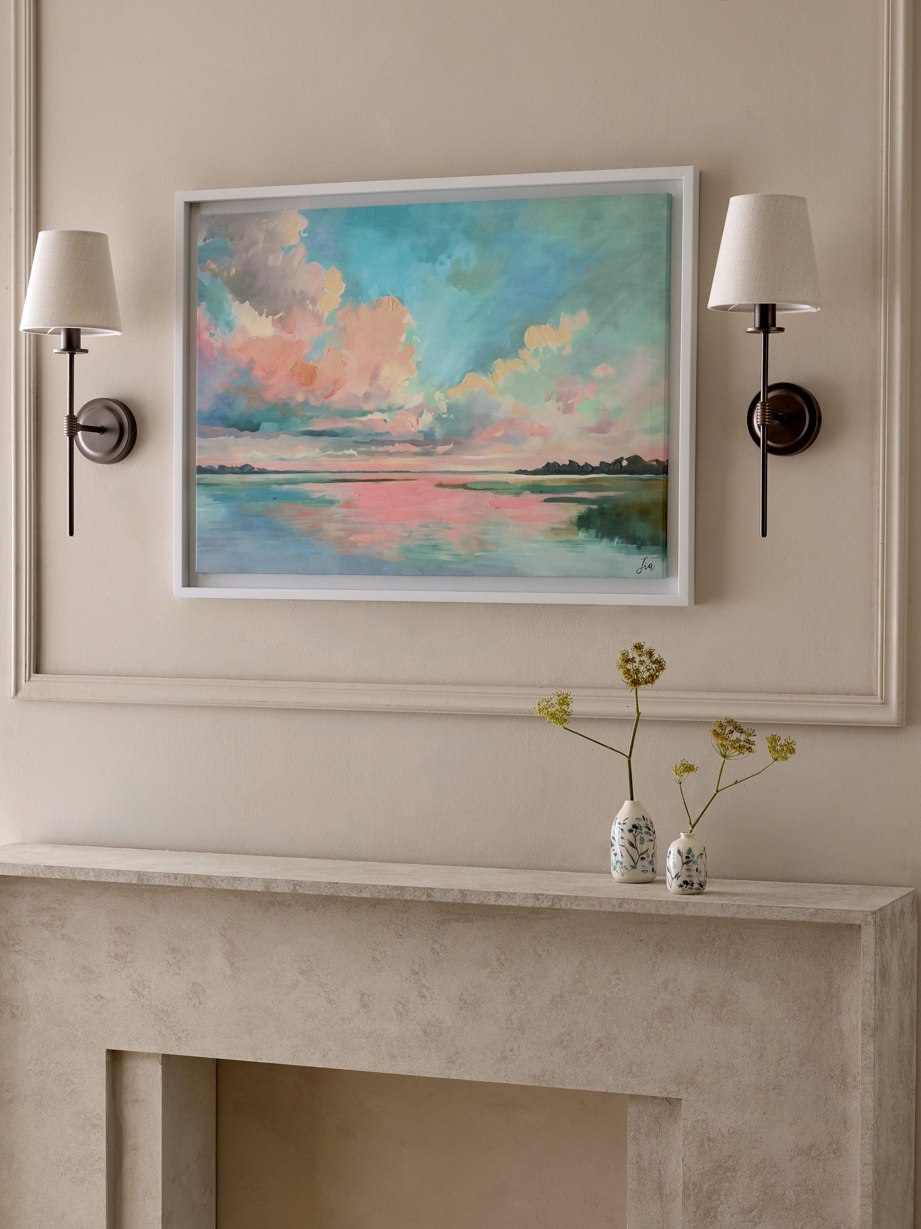 Pretty Sunset Scape ingelijste wanddecoratie