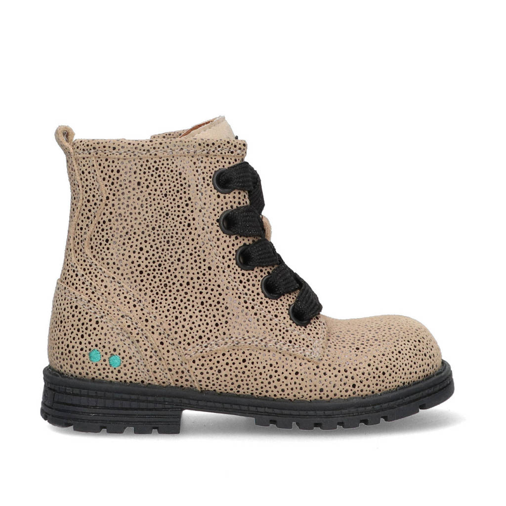 BunniesJR leren veterboots beige