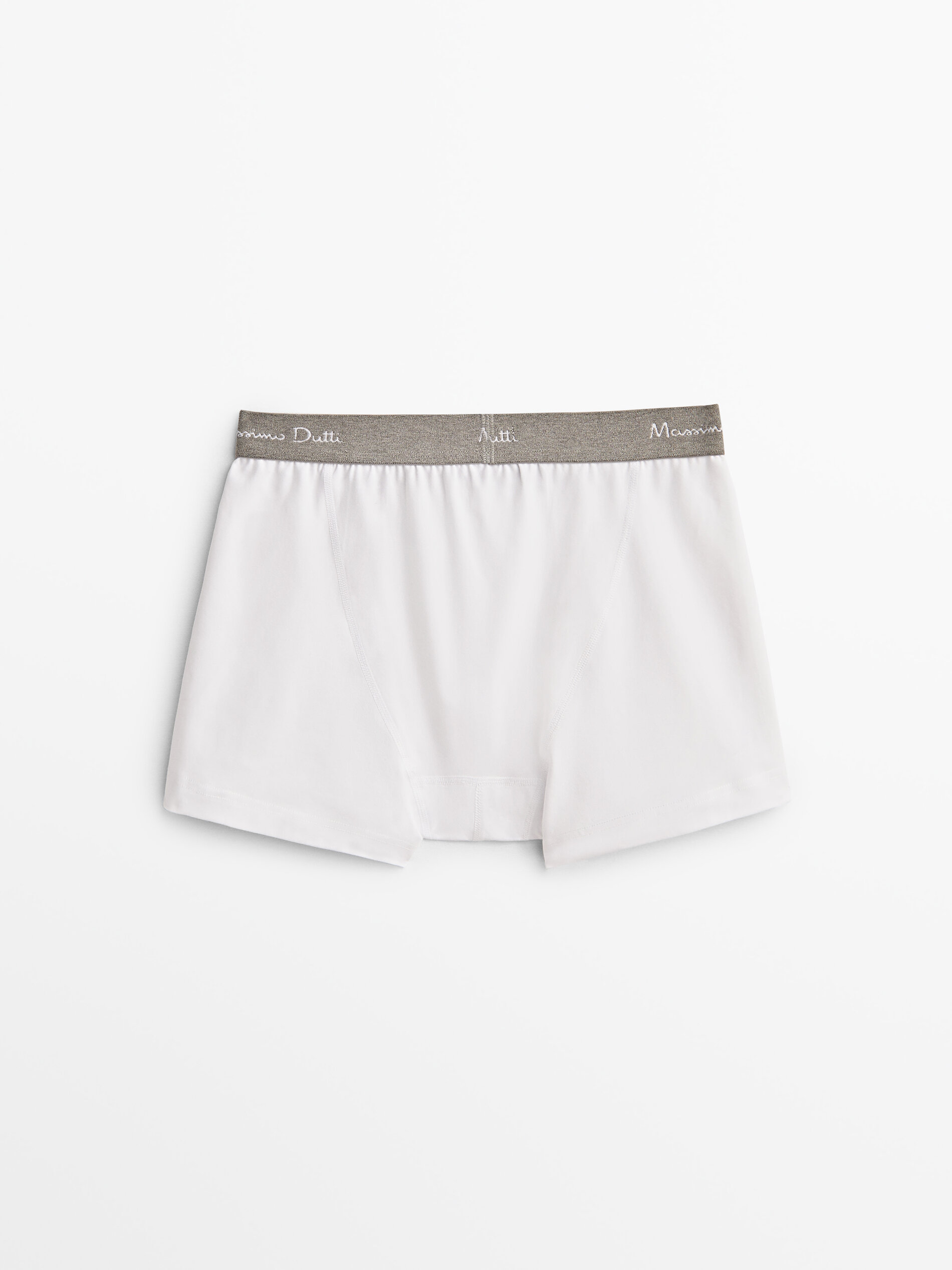 Cueca boxer com cinto cinza - BRANCA