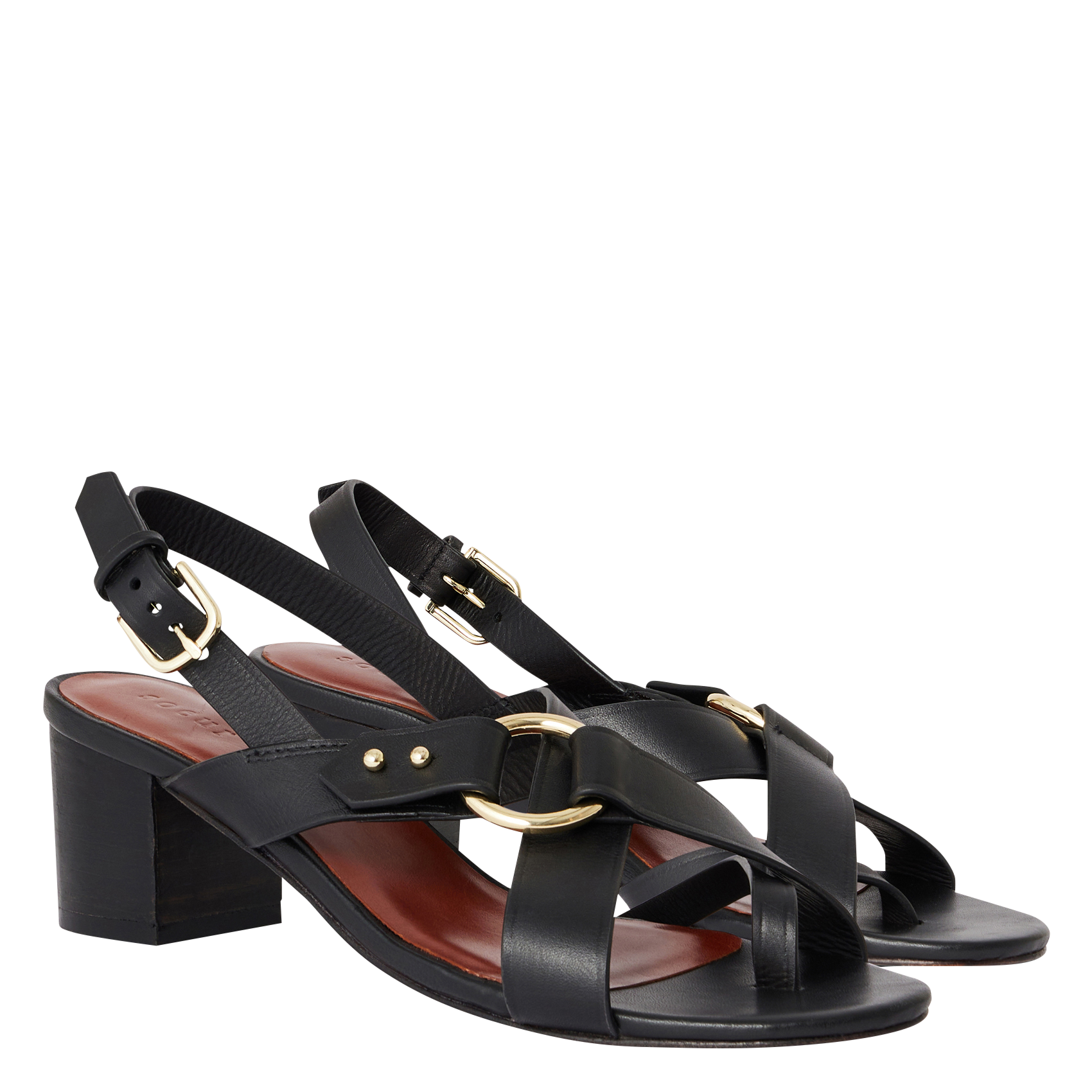 FLORENTINE - Sandales hautes en cuir | Noir