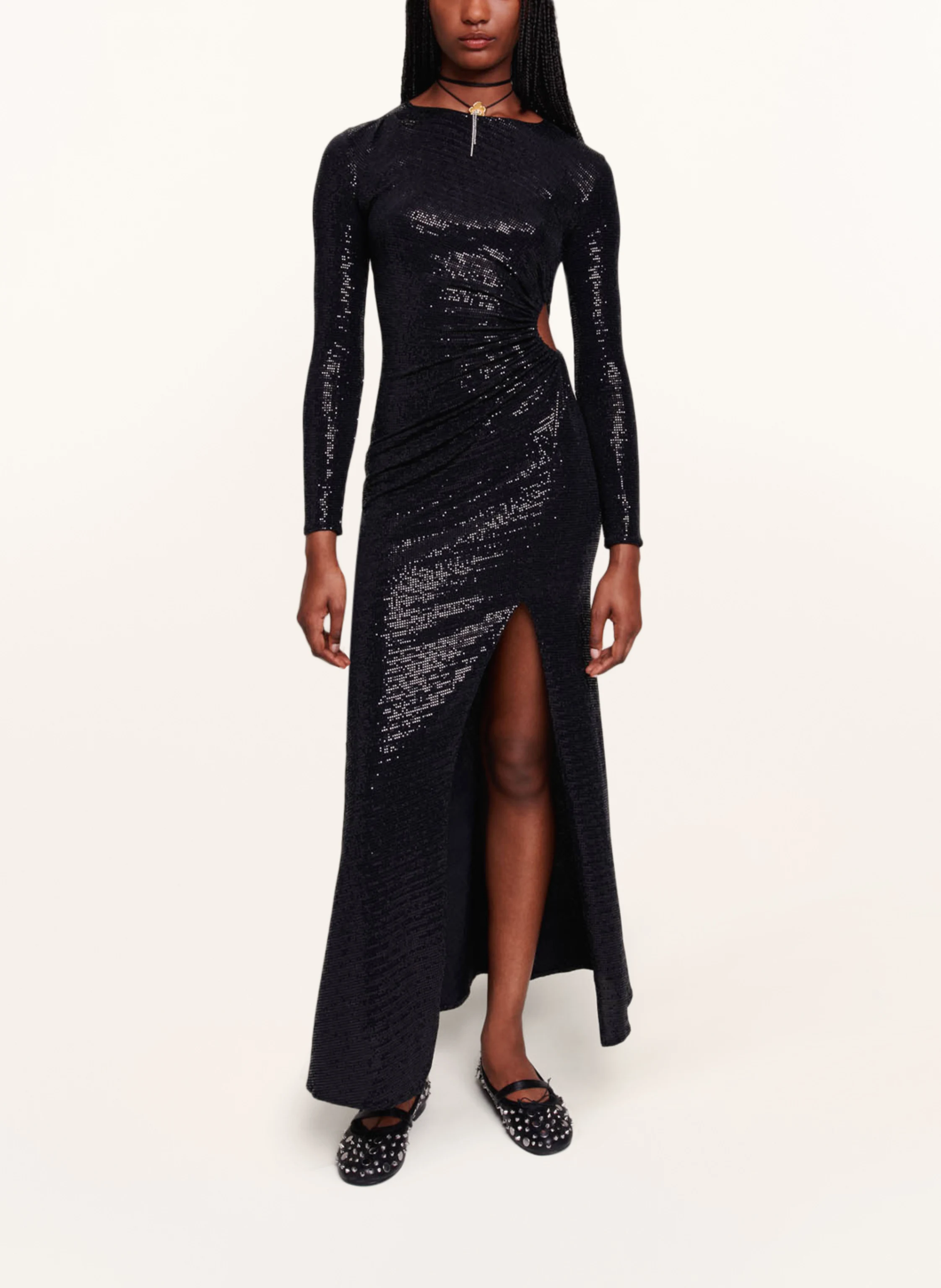 maje Kleid mit Cut-out