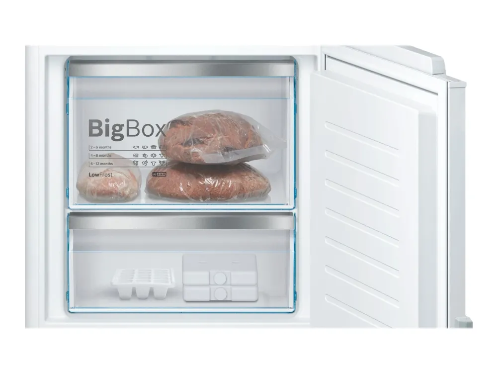 Bosch Serie | 6 KIS77ADD0 - Køleskab/fryser - bund-fryser - til indbygning - niche - bredde: 56 cm - dybde: 55 cm - højde: 158 cm - 229 liter - Klasse D