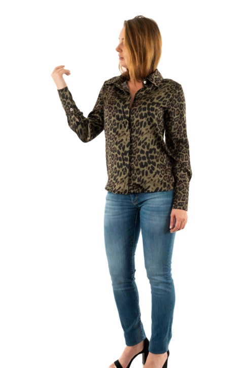 Chemisier lola casademunt lf2415033 3n6 negro-verde