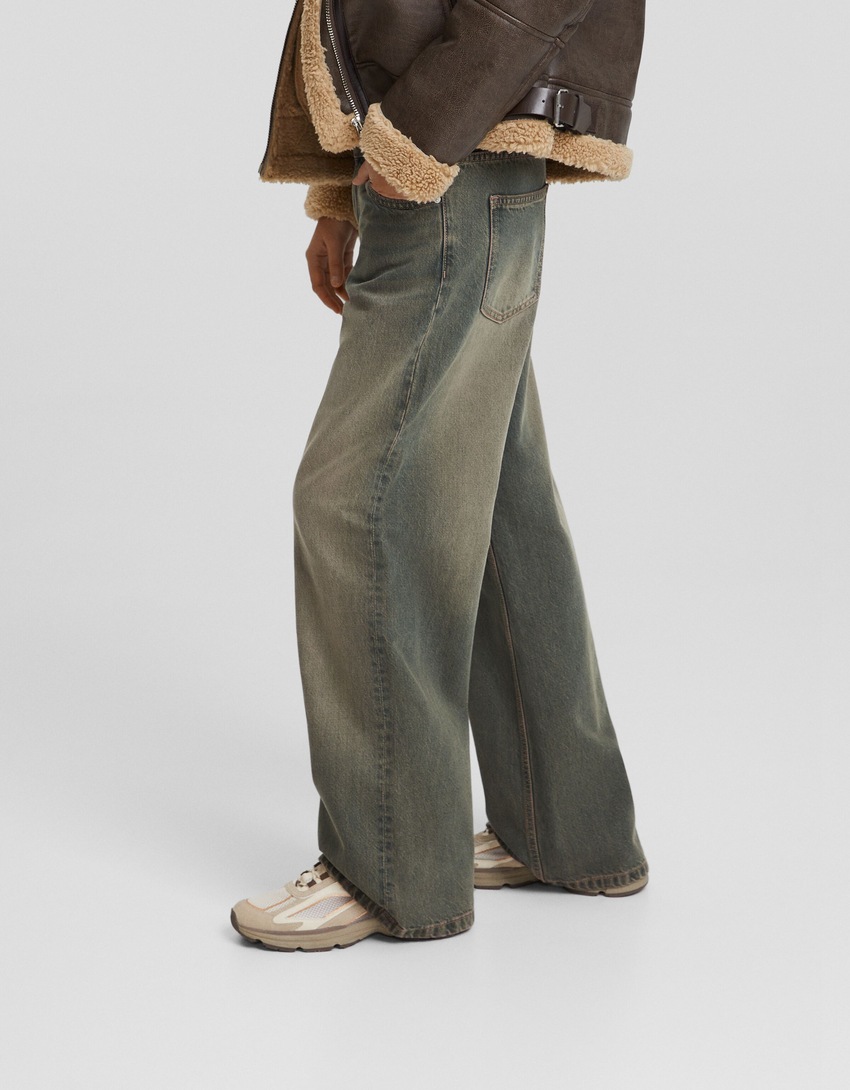 calças jeans largas
